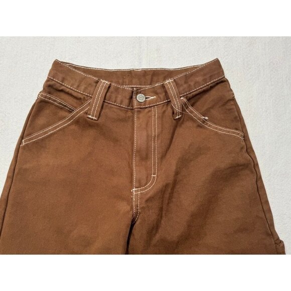 John Galt Brandy Melville High Rise Y2K Brown Carpenter Jeans Women's Small S - Picture 3 of 8